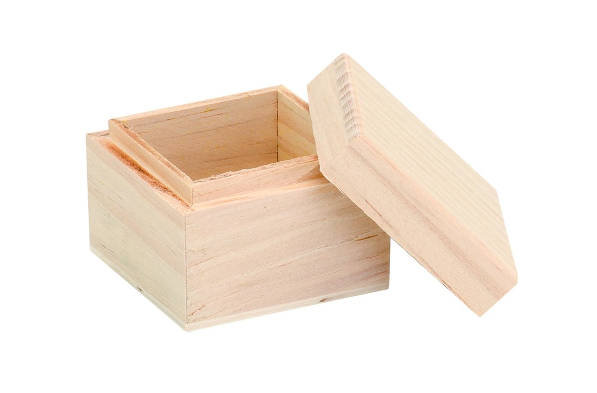 Holzbox Quadrat 6x6x5cm